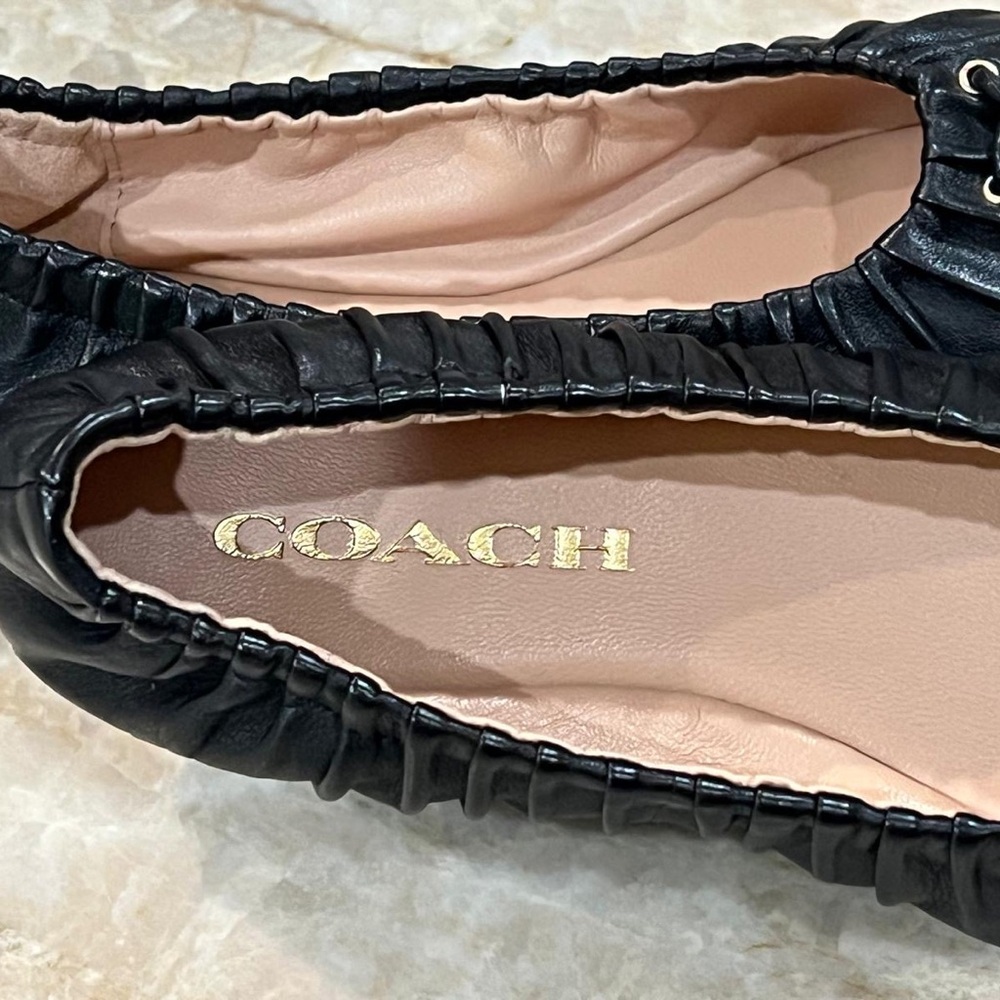 Coach Women’s Eleanor Leather Ballerina Flat. New - Picture 6 of 6